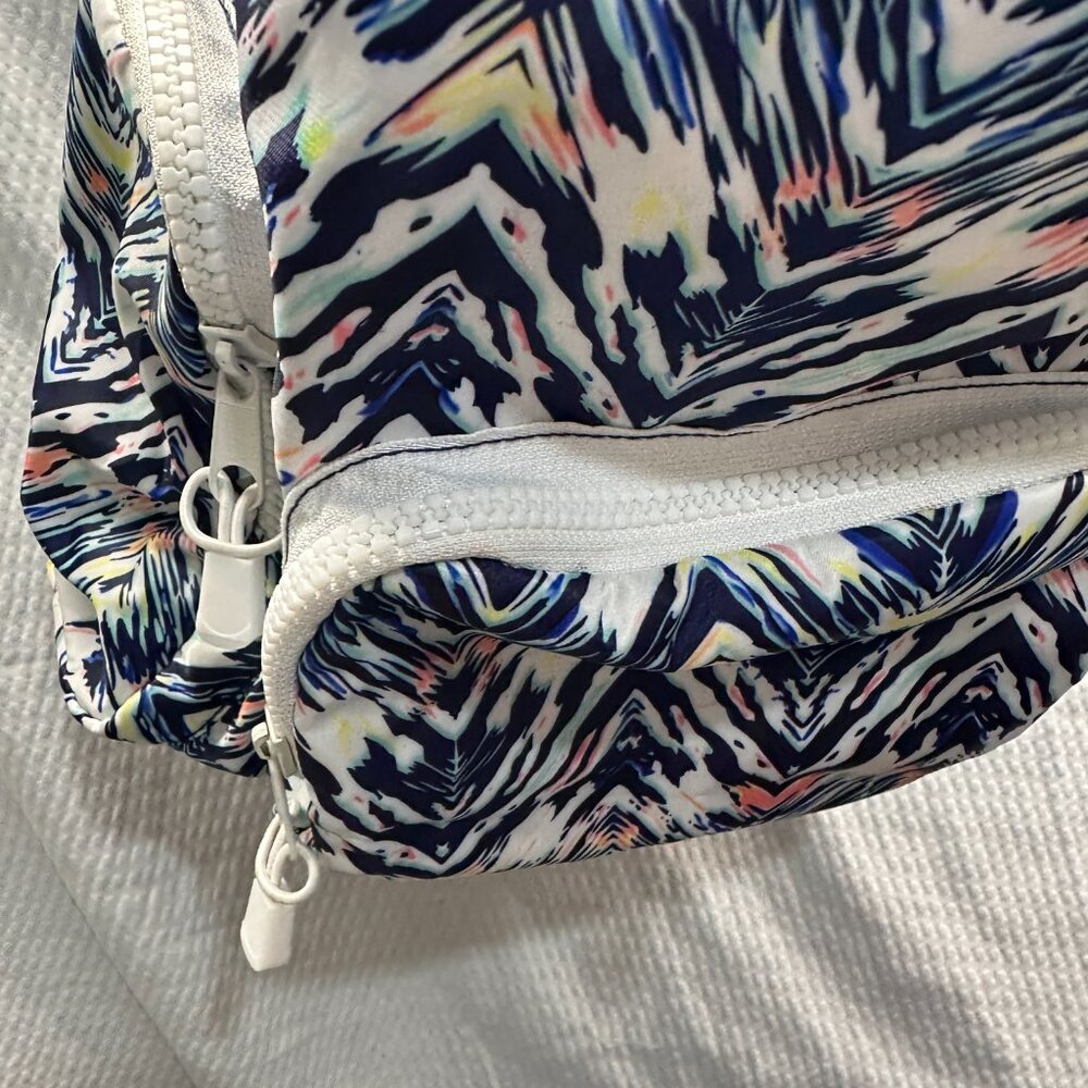 Vibrant Abstract Print Mini Backpack - Drawstring & Flap Closure - Picture 5 of 8